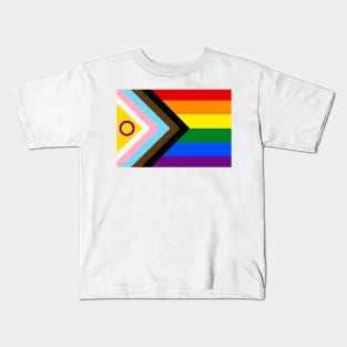 Intersex Inclusive Progress Pride Flag Kids T-Shirt